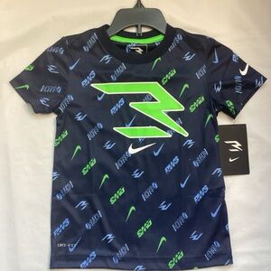 Nike Kids Short Sleeve Tee - Navy and Green